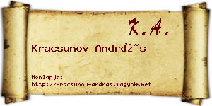 Kracsunov András névjegykártya