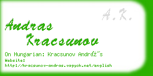 andras kracsunov business card